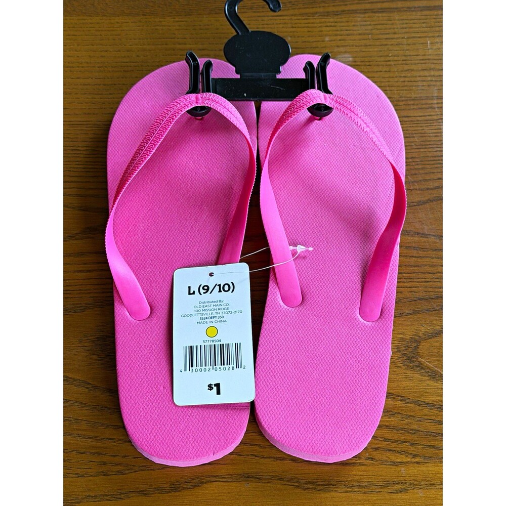 Old East Main Co. Women's Pink Flip Flop Sandals Slip On Synthetic US 9/10